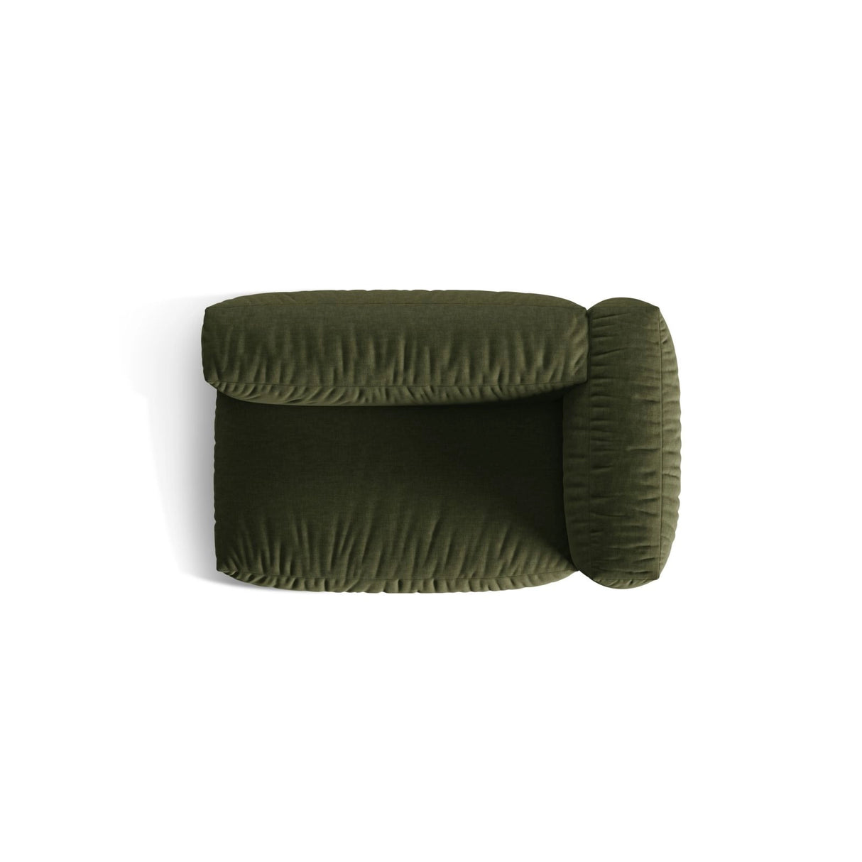 Martina Modulares Sofa Sitzelement, Rechte Seite, Sitztiefe 76 cm, aus Strukturierter Stoff in Grün (Boston Forest), 160x106 cm von Micadoni – Bild 5
