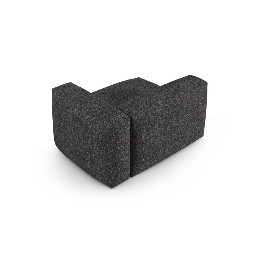 Martina Modulares Sofa Sitzelement, Rechte Seite, Sitztiefe 90 cm, aus Boucle in Anthrazit (Monet Anthracite), 120x120 cm von Micadoni – Bild 4