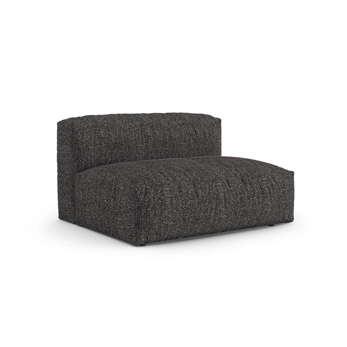 Martina Modulares Sofa Sitzelement, Rechte Seite, Sitztiefe 90 cm, aus Boucle in Anthrazit (Monet Anthracite), 160x120 cm von Micadoni – Bild 3