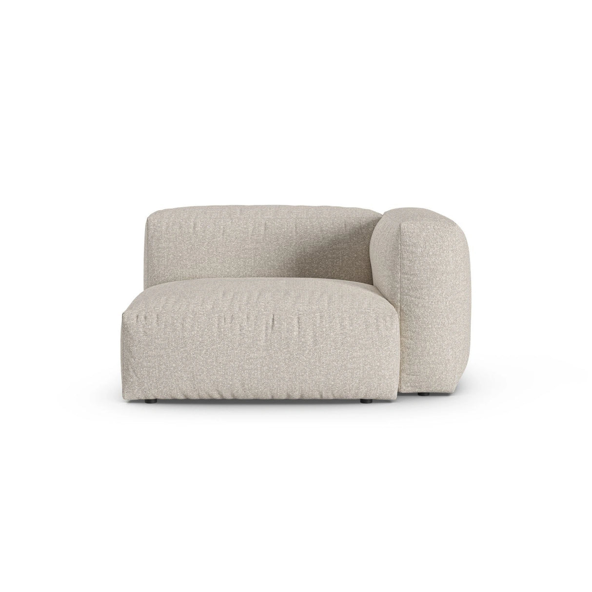 Martina Modulares Sofa Sitzelement, Rechte Seite, Sitztiefe 90 cm, aus Boucle in Beige (Monet Sand), 120x120 cm von Micadoni – Bild 1