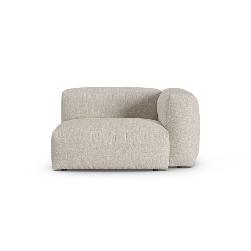 Martina Modulares Sofa Sitzelement, Rechte Seite, Sitztiefe 90 cm, aus Boucle in Beige (Monet Sand), 120x120 cm von Micadoni – Bild 1
