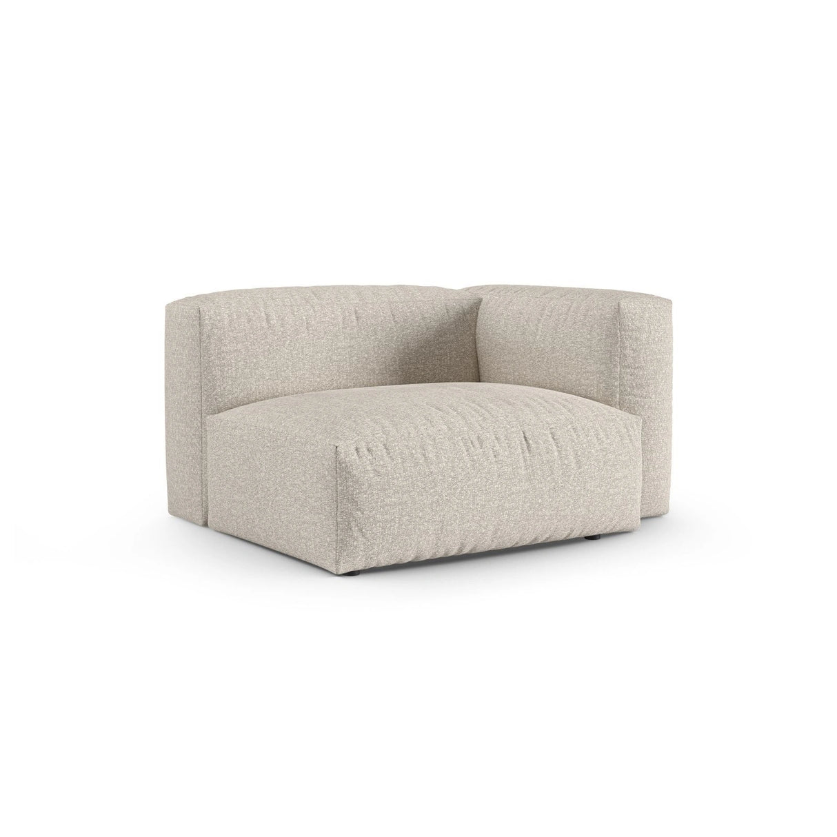 Martina Modulares Sofa Sitzelement, Rechte Seite, Sitztiefe 90 cm, aus Boucle in Beige (Monet Sand), 120x120 cm von Micadoni – Bild 3