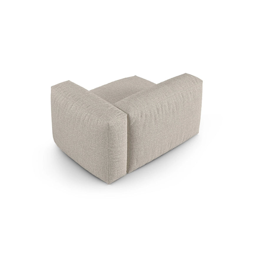 Martina Modulares Sofa Sitzelement, Rechte Seite, Sitztiefe 90 cm, aus Boucle in Beige (Monet Sand), 120x120 cm von Micadoni – Bild 4