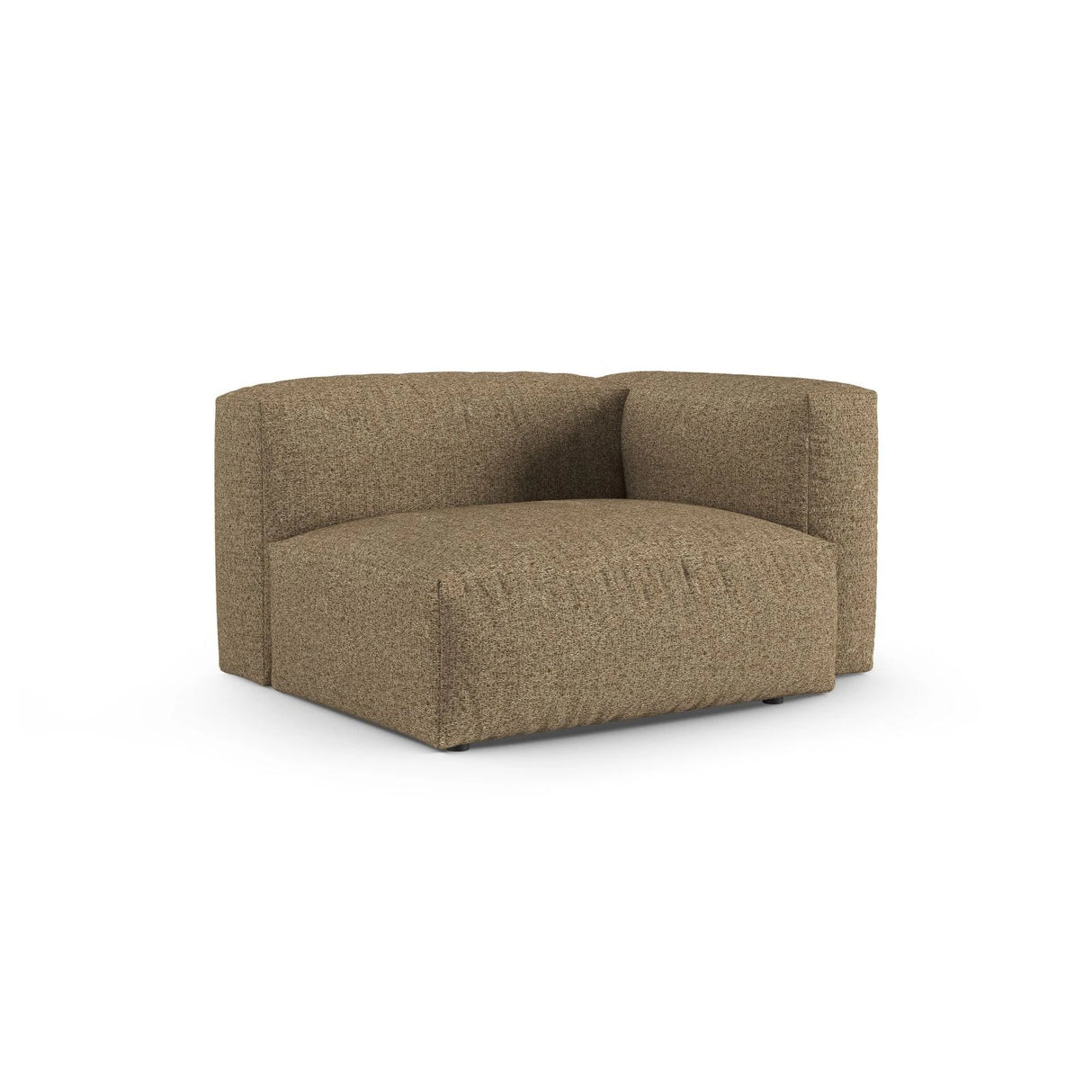 Martina Modulares Sofa Sitzelement, Rechte Seite, Sitztiefe 90 cm, aus Boucle in Cappuccino (Monet Cappucino), 120x120 cm von Micadoni – Bild 3