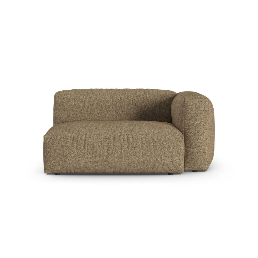 Martina Modulares Sofa Sitzelement, Rechte Seite, Sitztiefe 90 cm, aus Boucle in Cappuccino (Monet Cappucino), 160x120 cm von Micadoni – Bild 1