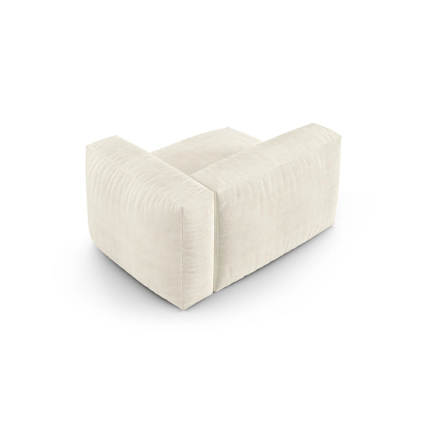 Martina Modulares Sofa Sitzelement, Rechte Seite, Sitztiefe 90 cm, aus Boucle in Elfenbein (Monet Nata), 120x120 cm von Micadoni – Bild 4