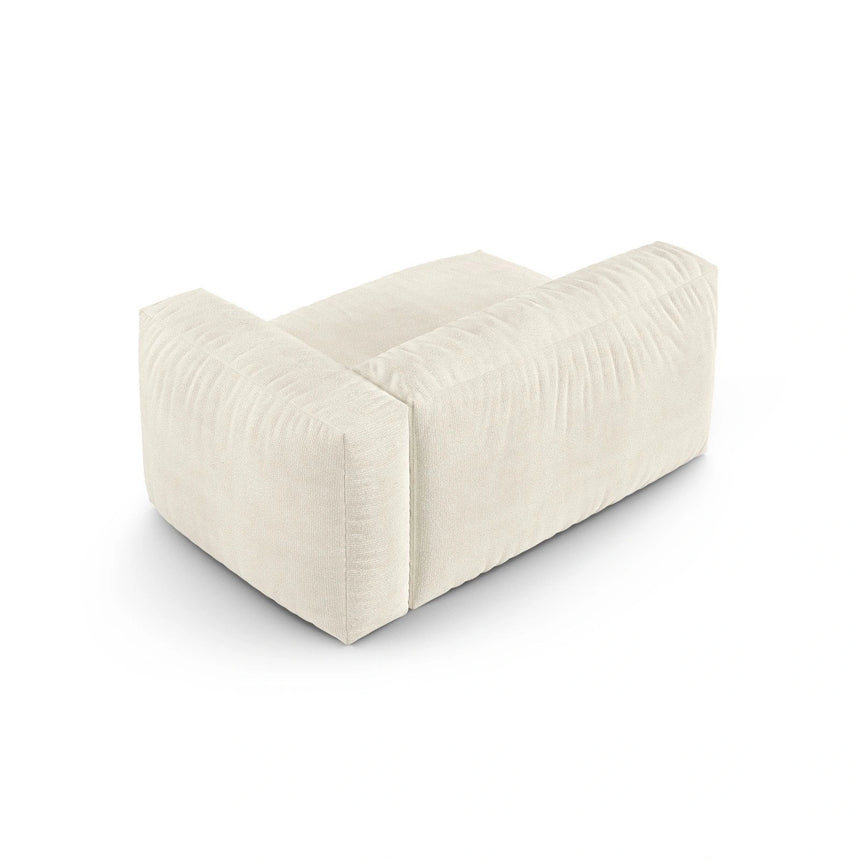 Martina Modulares Sofa Sitzelement, Rechte Seite, Sitztiefe 90 cm, aus Boucle in Elfenbein (Monet Nata), 160x120 cm von Micadoni – Bild 4