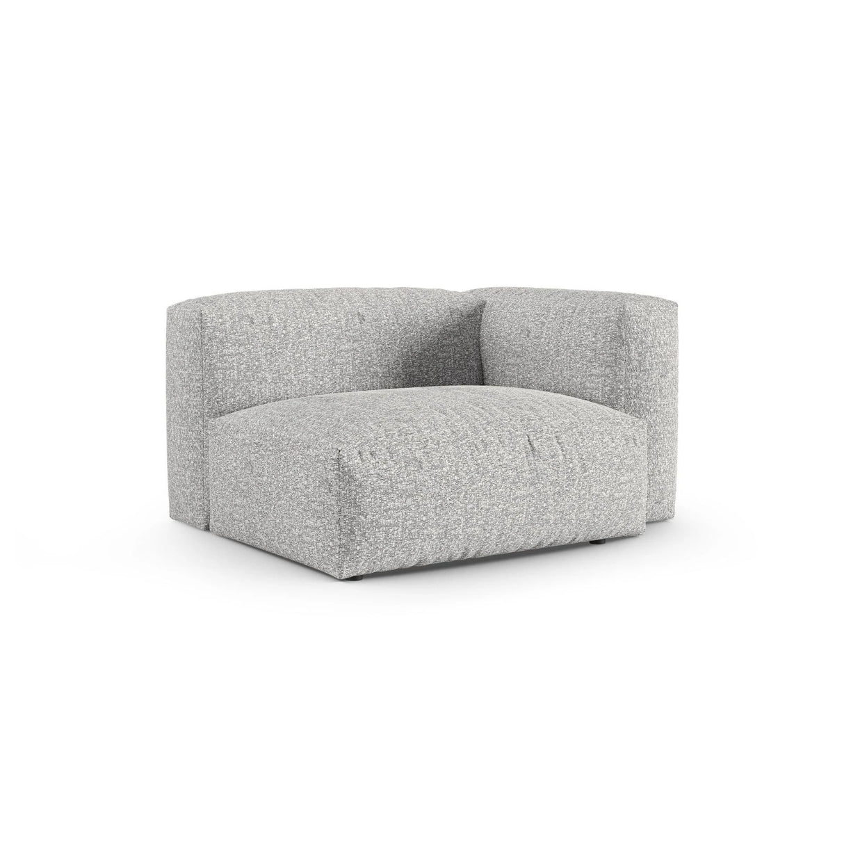 Martina Modulares Sofa Sitzelement, Rechte Seite, Sitztiefe 90 cm, aus Boucle in Silber (Monet Silver), 120x120 cm von Micadoni – Bild 3