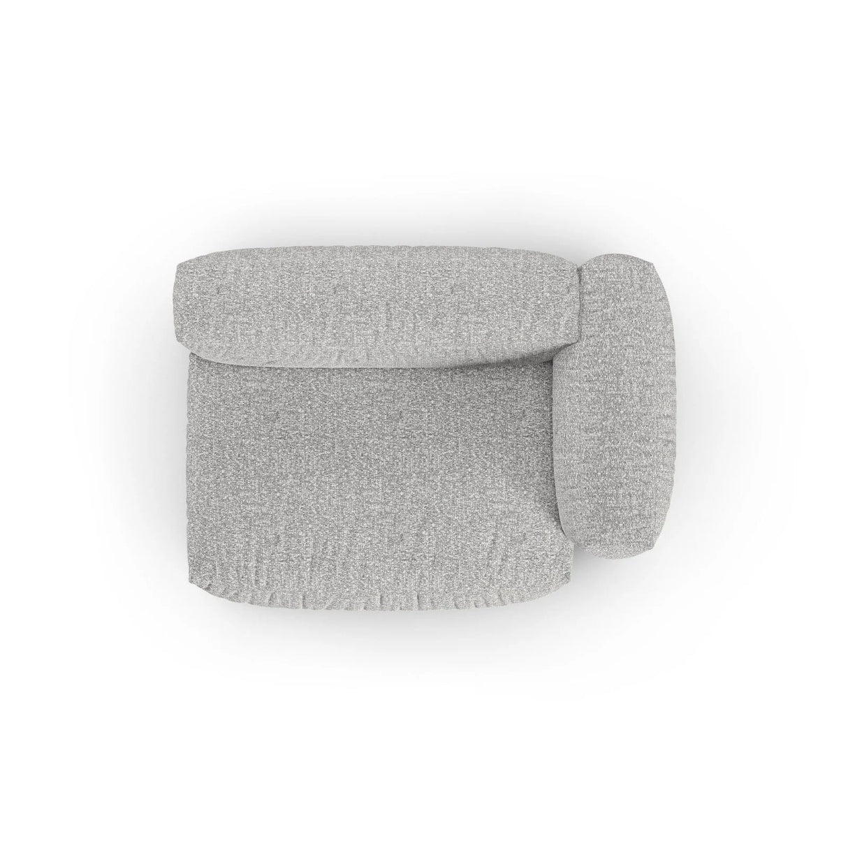 Martina Modulares Sofa Sitzelement, Rechte Seite, Sitztiefe 90 cm, aus Boucle in Silber (Monet Silver), 160x120 cm von Micadoni – Bild 5