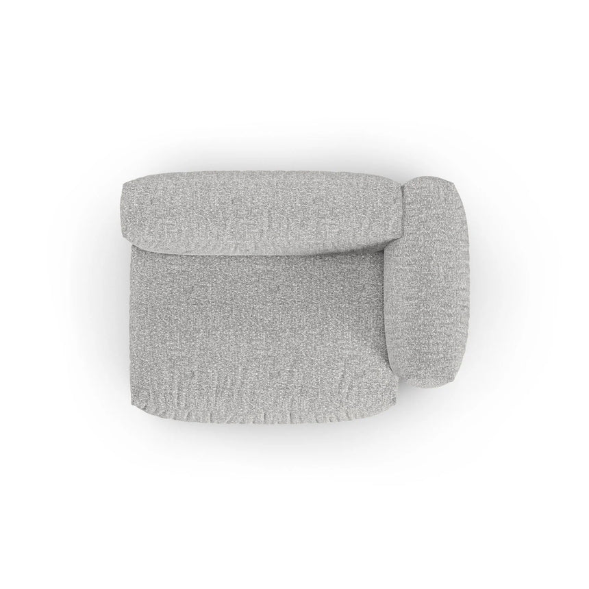 Martina Modulares Sofa Sitzelement, Rechte Seite, Sitztiefe 90 cm, aus Boucle in Silber (Monet Silver), 160x120 cm von Micadoni – Bild 5