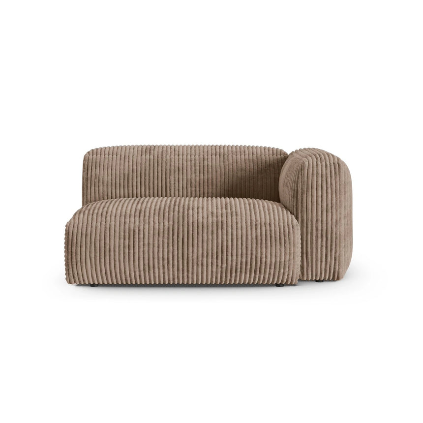 Martina Modulares Sofa Sitzelement, Rechte Seite, Sitztiefe 90 cm, aus Cord in Acorn (Tilia 17), 160x120 cm von Micadoni – Bild 1