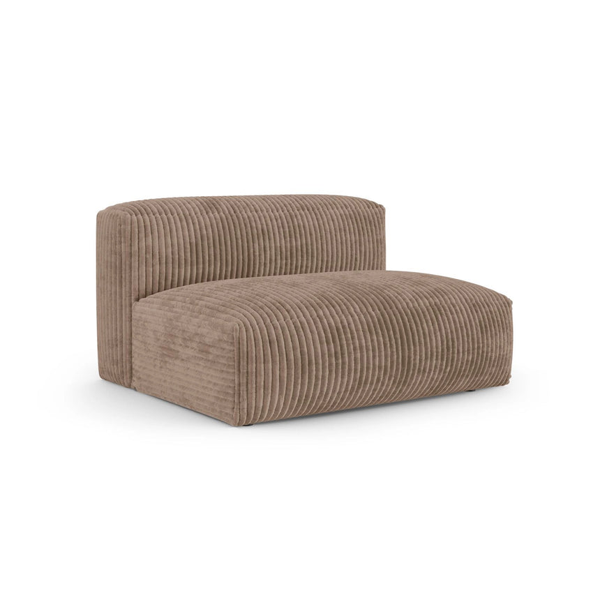 Martina Modulares Sofa Sitzelement, Rechte Seite, Sitztiefe 90 cm, aus Cord in Acorn (Tilia 17), 160x120 cm von Micadoni – Bild 3
