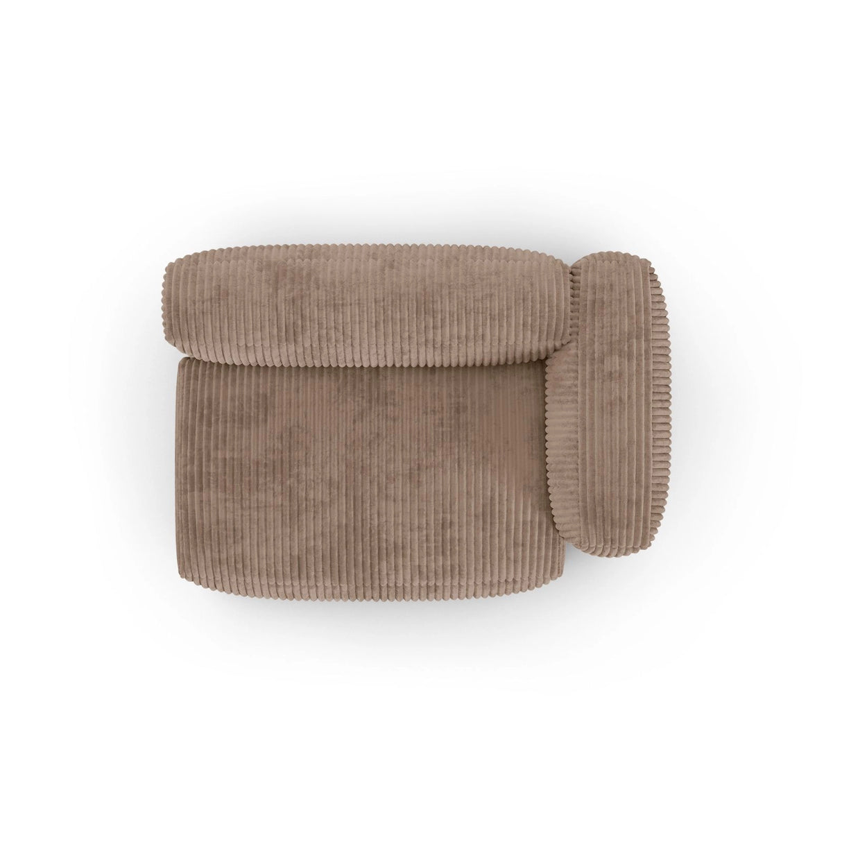 Martina Modulares Sofa Sitzelement, Rechte Seite, Sitztiefe 90 cm, aus Cord in Acorn (Tilia 17), 160x120 cm von Micadoni – Bild 5
