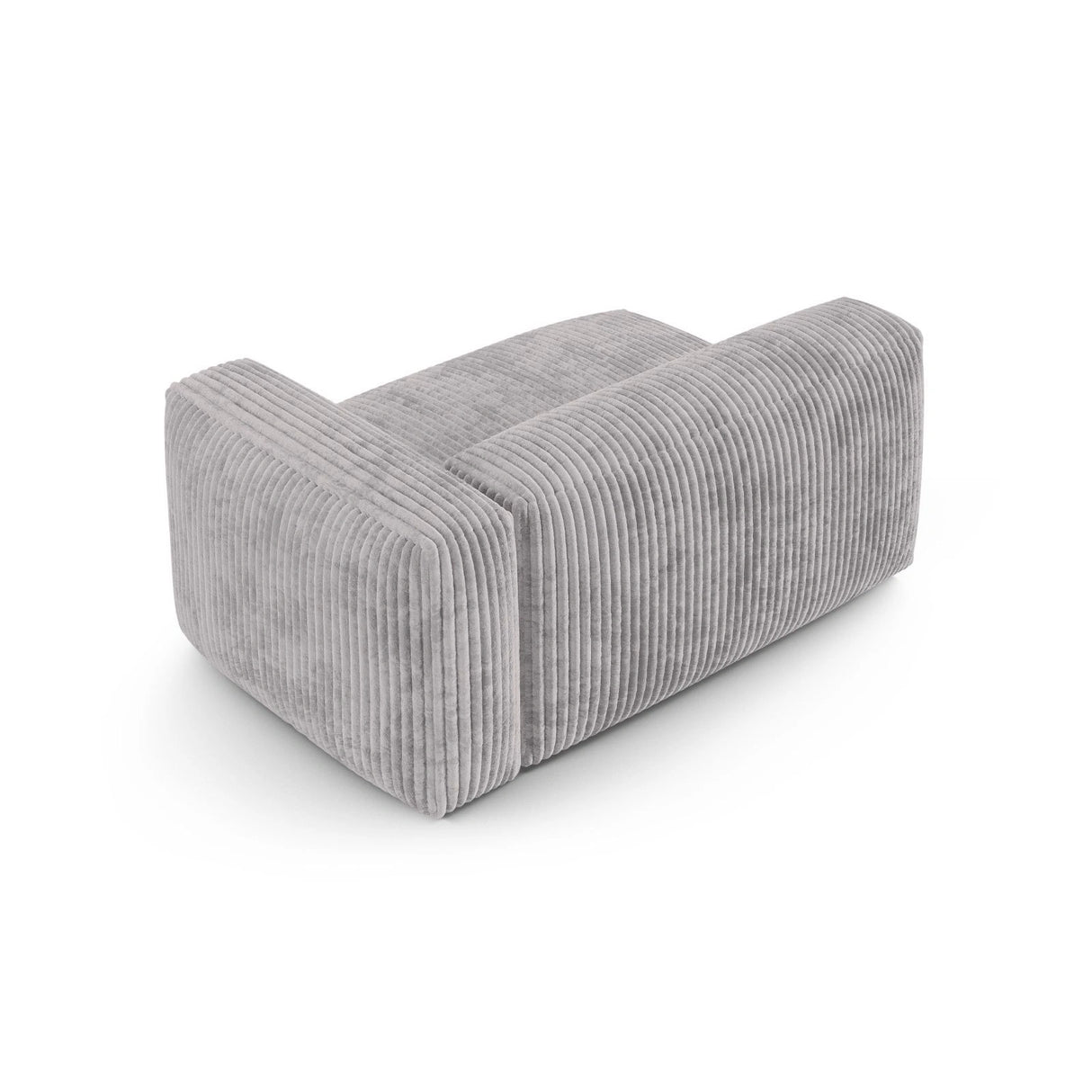 Martina Modulares Sofa Sitzelement, Rechte Seite, Sitztiefe 90 cm, aus Cord in Hellgrau (Tilia 86), 160x120 cm von Micadoni – Bild 4
