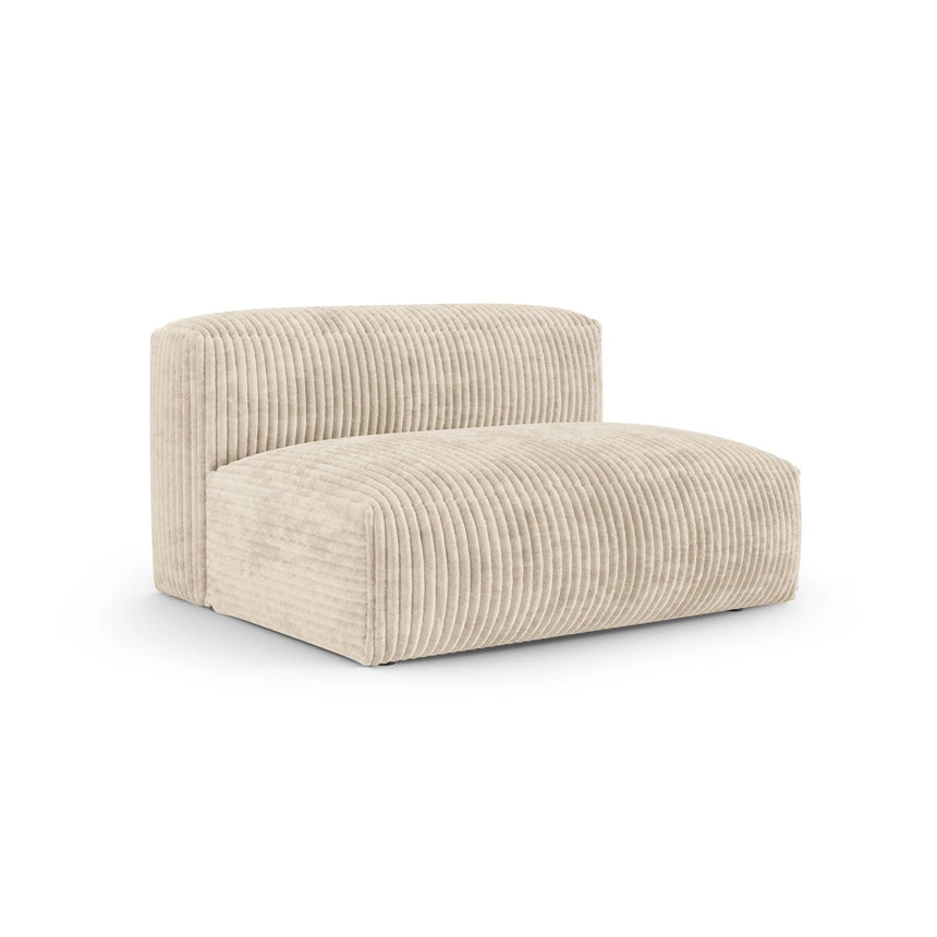 Martina Modulares Sofa Sitzelement, Rechte Seite, Sitztiefe 90 cm, aus Cord in Leichtes Beige (Tilia 03), 160x120 cm von Micadoni – Bild 3
