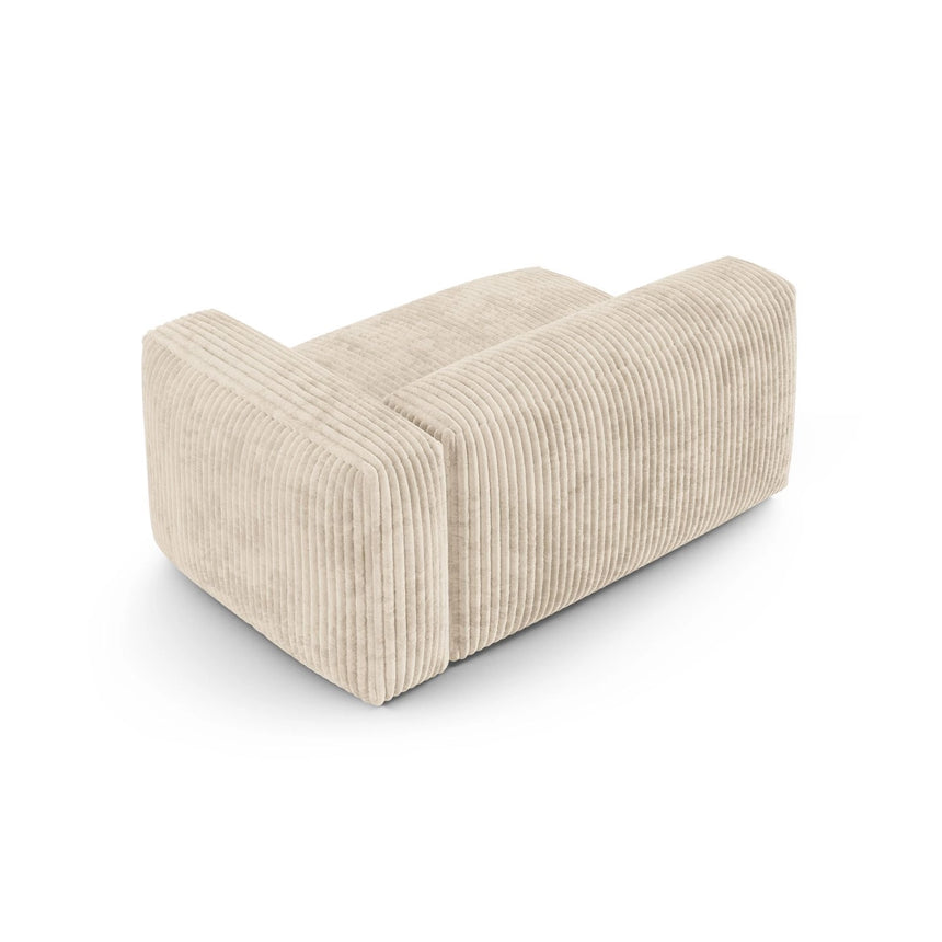 Martina Modulares Sofa Sitzelement, Rechte Seite, Sitztiefe 90 cm, aus Cord in Leichtes Beige (Tilia 03), 160x120 cm von Micadoni – Bild 4