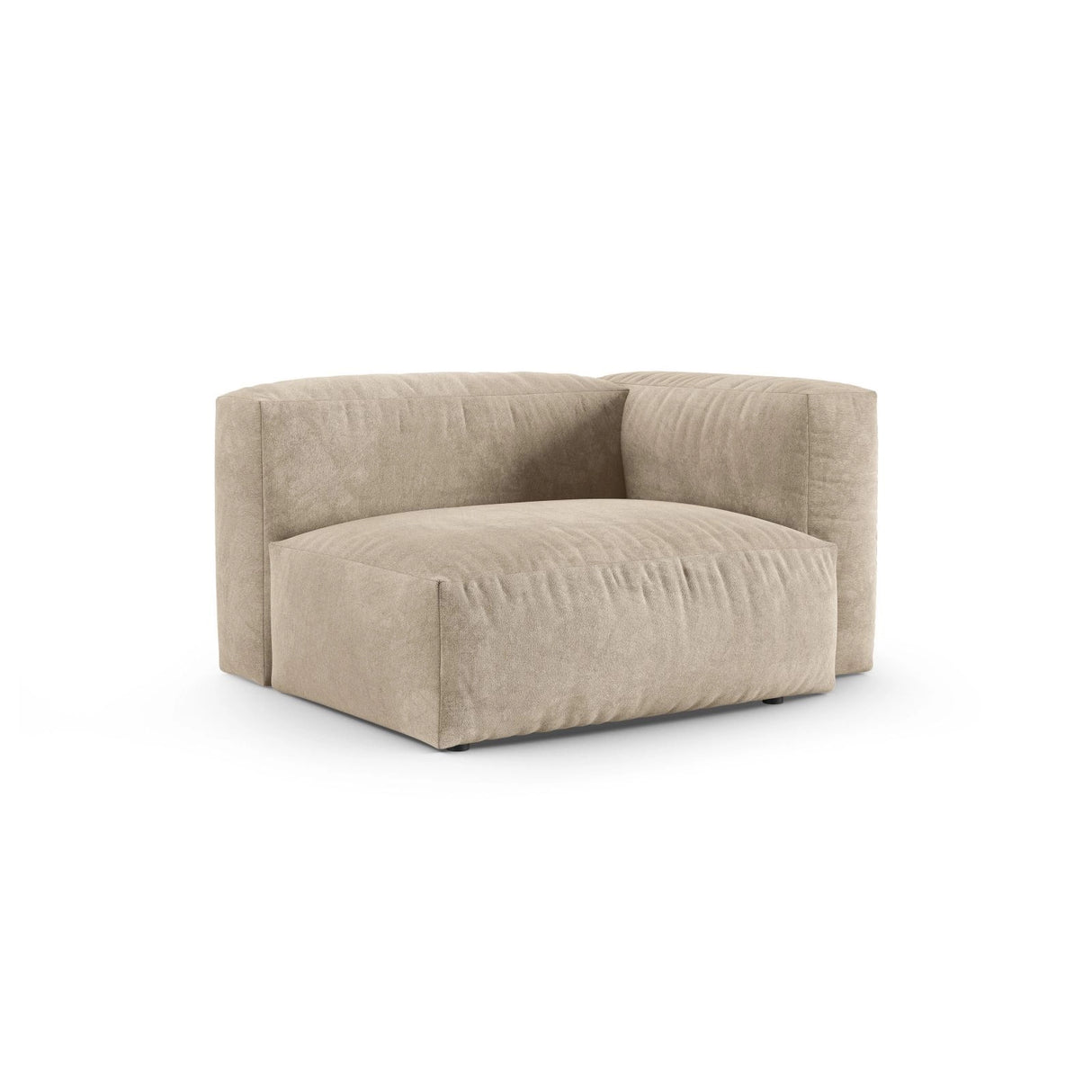 Martina Modulares Sofa Sitzelement, Rechte Seite, Sitztiefe 90 cm, aus Samt, Cord, Boucle oder Strukturstoff, 120x120 cm von Micadoni – Bild 3