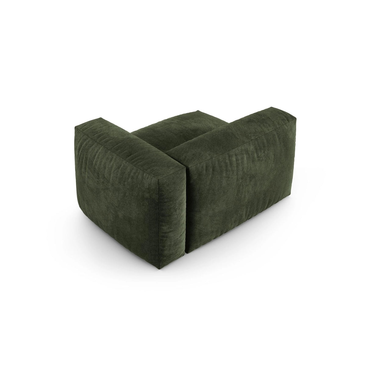 Martina Modulares Sofa Sitzelement, Rechte Seite, Sitztiefe 90 cm, aus Samt in Grün (Vogue 11), 120x120 cm von Micadoni – Bild 4