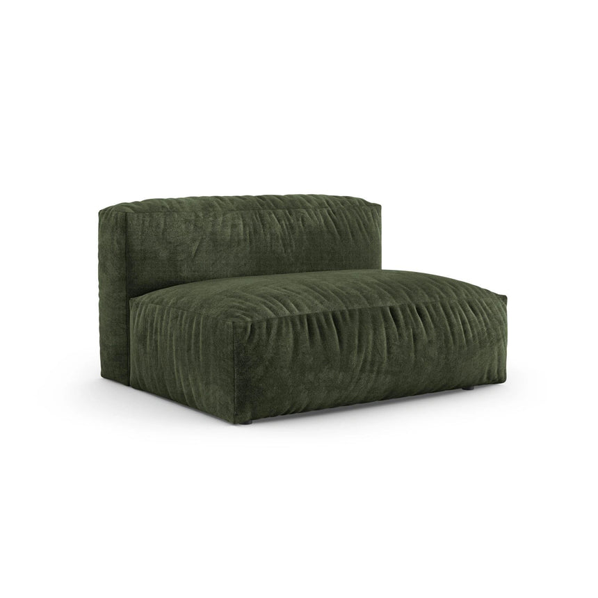 Martina Modulares Sofa Sitzelement, Rechte Seite, Sitztiefe 90 cm, aus Samt in Grün (Vogue 11), 160x120 cm von Micadoni – Bild 3