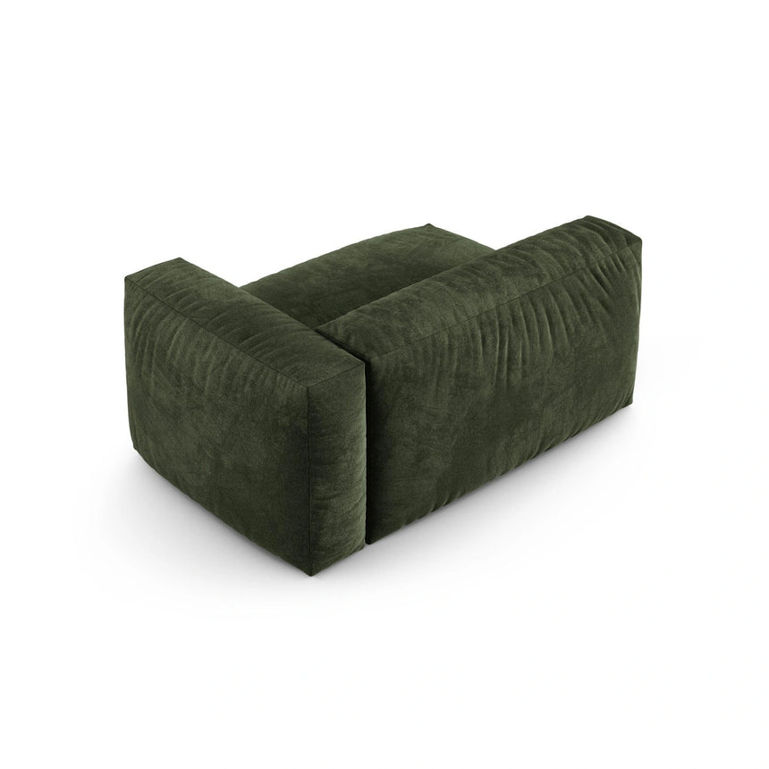 Martina Modulares Sofa Sitzelement, Rechte Seite, Sitztiefe 90 cm, aus Samt in Grün (Vogue 11), 160x120 cm von Micadoni – Bild 4