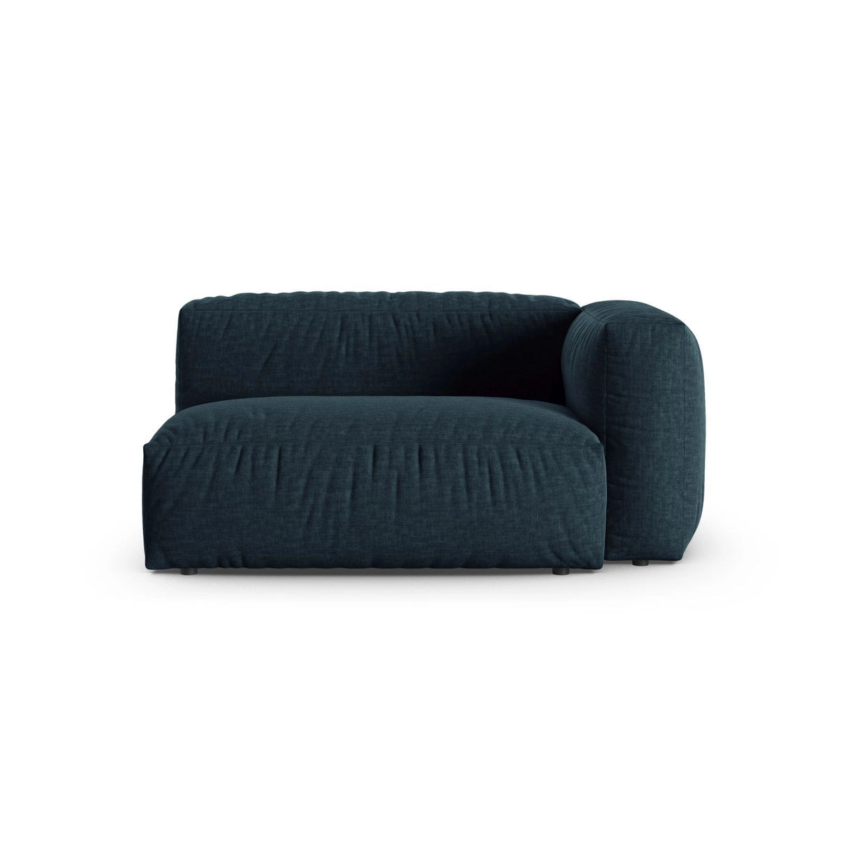 Martina Modulares Sofa Sitzelement, Rechte Seite, Sitztiefe 90 cm, aus Strukturierter Stoff in Blau Jeans (Boston Ocean), 160x120 cm von Micadoni – Bild 1