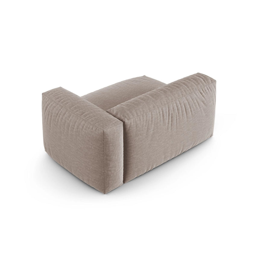 Martina Modulares Sofa Sitzelement, Rechte Seite, Sitztiefe 90 cm, aus Strukturierter Stoff in Dunkelbeige (Boston Trufa), 160x120 cm von Micadoni – Bild 4