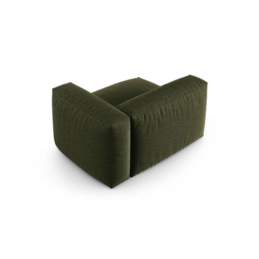 Martina Modulares Sofa Sitzelement, Rechte Seite, Sitztiefe 90 cm, aus Strukturierter Stoff in Grün (Boston Forest), 120x120 cm von Micadoni – Bild 4