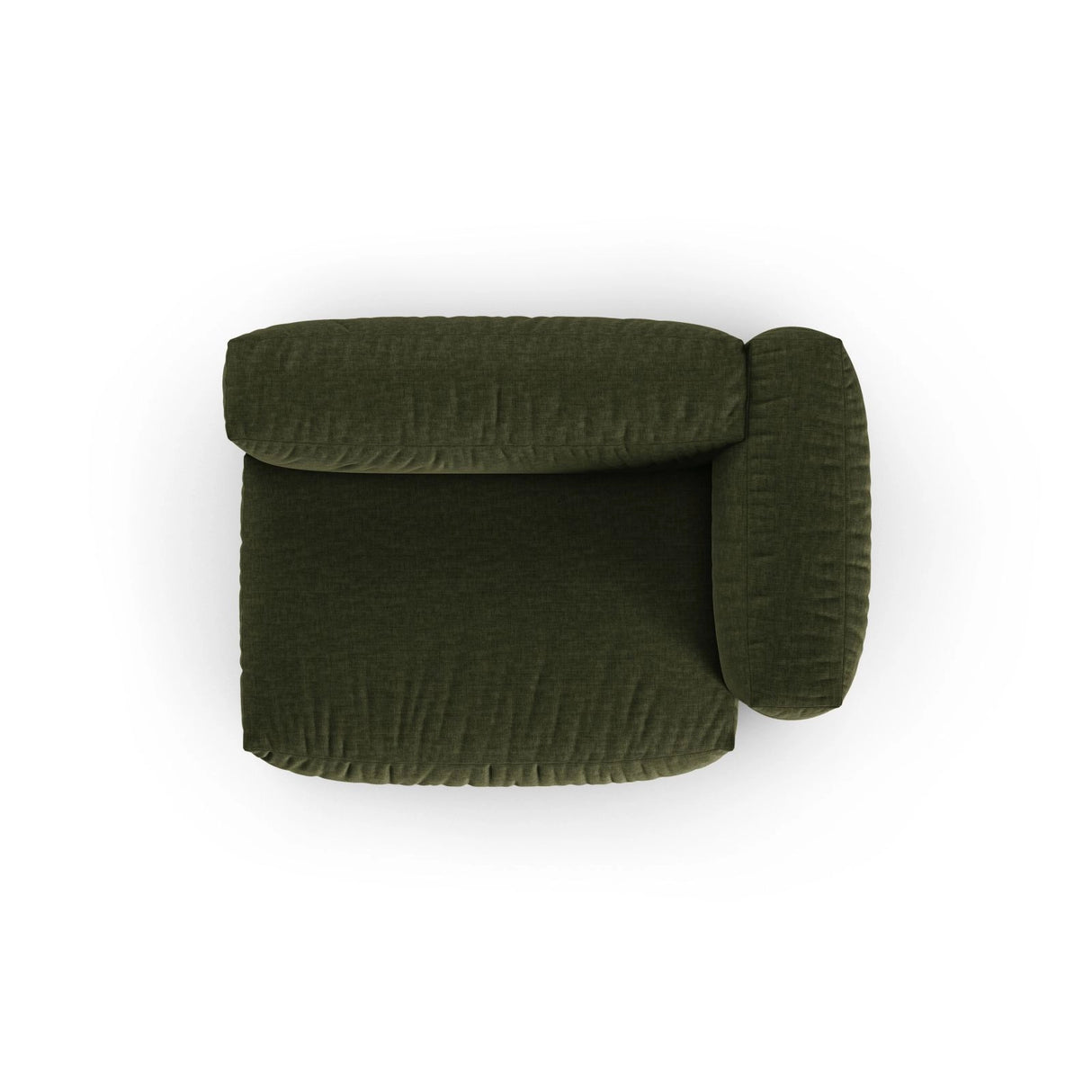 Martina Modulares Sofa Sitzelement, Rechte Seite, Sitztiefe 90 cm, aus Strukturierter Stoff in Grün (Boston Forest), 160x120 cm von Micadoni – Bild 5