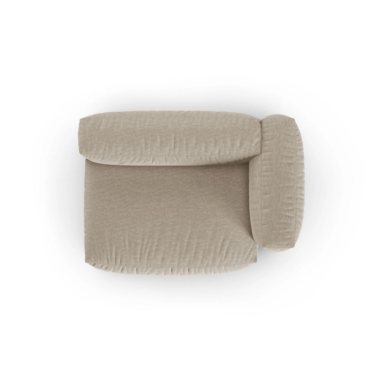 Martina Modulares Sofa Sitzelement, Rechte Seite, Sitztiefe 90 cm, aus Strukturierter Stoff in Leichtes Beige (Boston Toffee), 160x120 cm von Micadoni – Bild 5