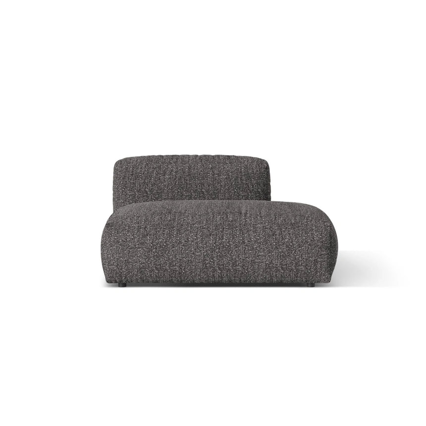 Martina Modulares Sofa Sitzelement, Rechte Seite, aus Boucle in Anthrazit (Monet Anthracite), 133x106 cm
von Micadoni – Bild 1