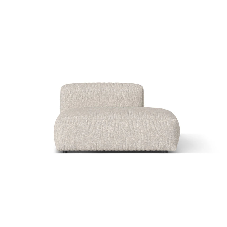 Martina Modulares Sofa Sitzelement, Rechte Seite, aus Boucle in Beige (Monet Sand), 133x106 cm
von Micadoni – Bild 1