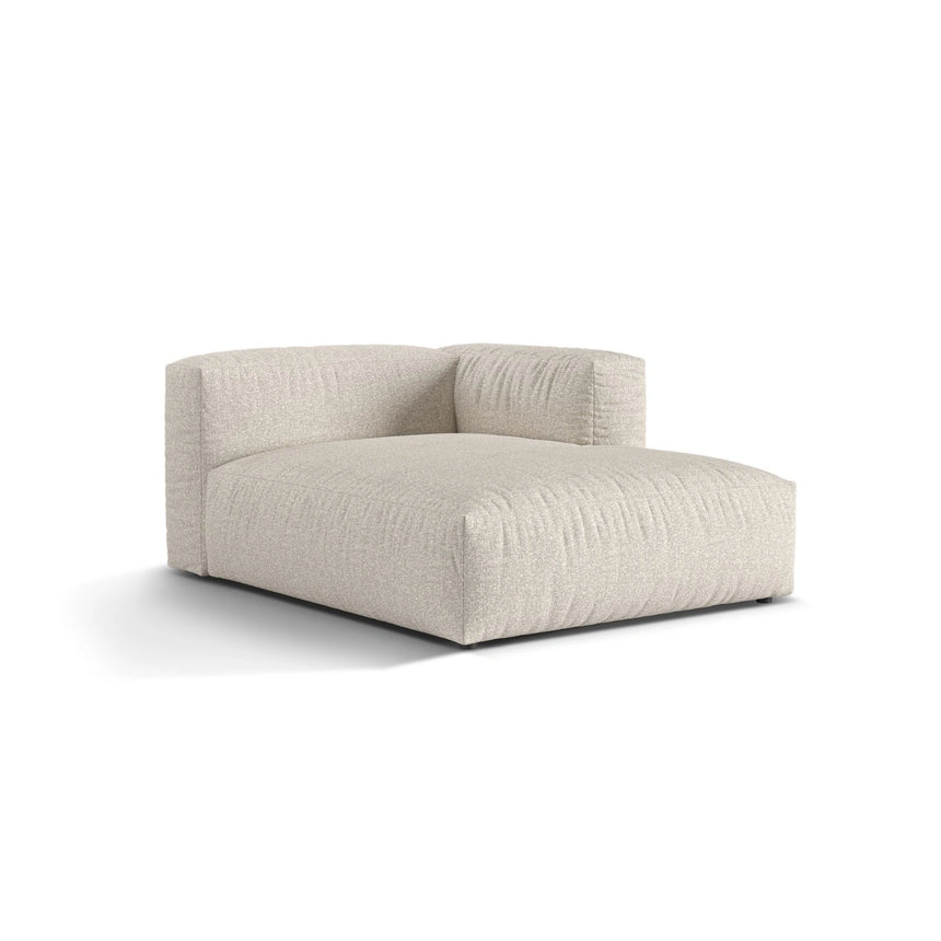 Martina Modulares Sofa Sitzelement, Rechte Seite, aus Boucle in Beige (Monet Sand), 176x120 cm von Micadoni – Bild 3