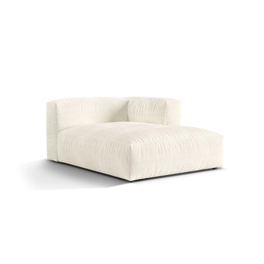 Martina Modulares Sofa Sitzelement, Rechte Seite, aus Boucle in Elfenbein (Monet Nata), 176x120 cm von Micadoni – Bild 3