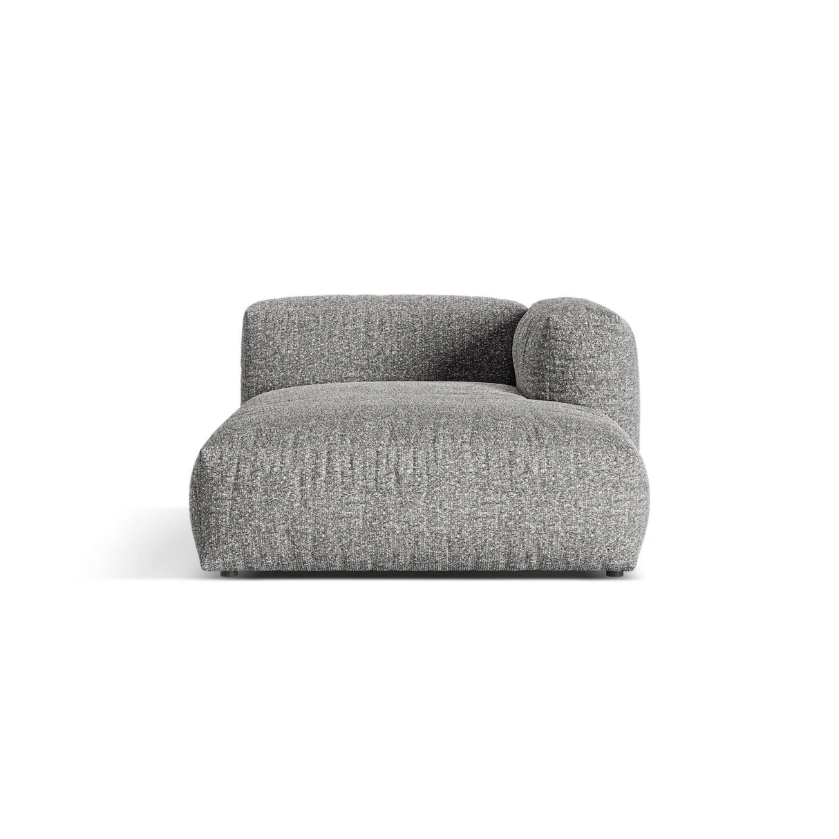 Martina Modulares Sofa Sitzelement, Rechte Seite, aus Boucle in Graphit (Monet Graphite), 176x120 cm von Micadoni – Bild 1