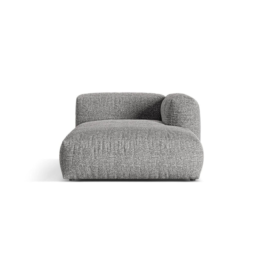 Martina Modulares Sofa Sitzelement, Rechte Seite, aus Boucle in Graphit (Monet Graphite), 176x120 cm von Micadoni – Bild 1