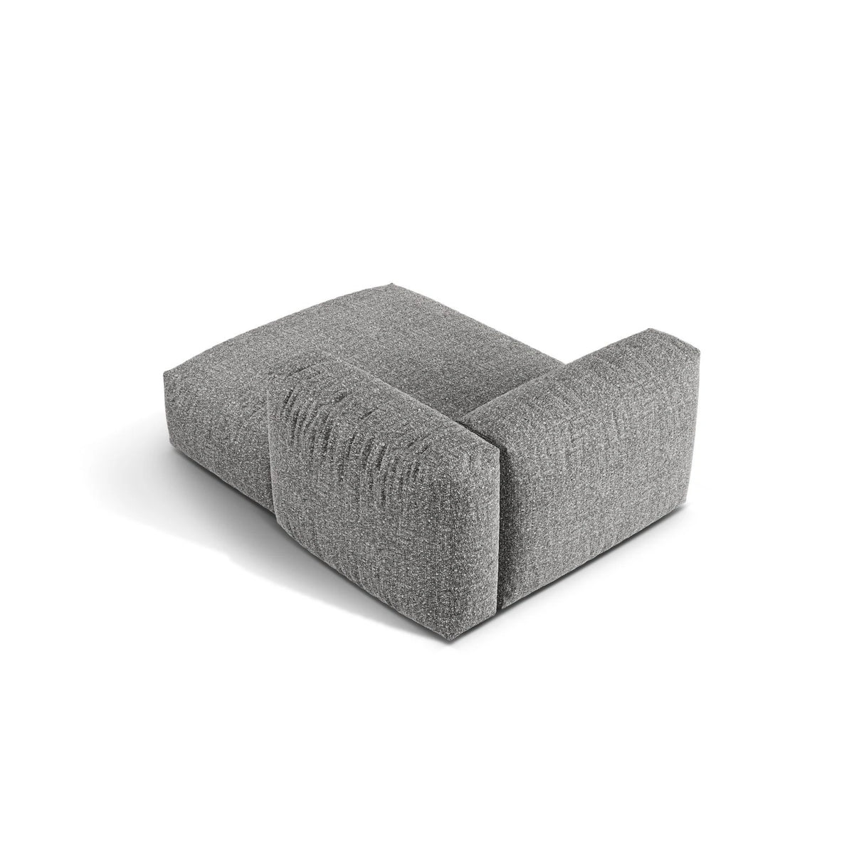 Martina Modulares Sofa Sitzelement, Rechte Seite, aus Boucle in Graphit (Monet Graphite), 176x120 cm von Micadoni – Bild 4