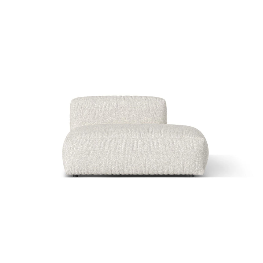 Martina Modulares Sofa Sitzelement, Rechte Seite, aus Boucle in Grau Beige meliert (Monet Pearl), 133x106 cm
von Micadoni – Bild 1