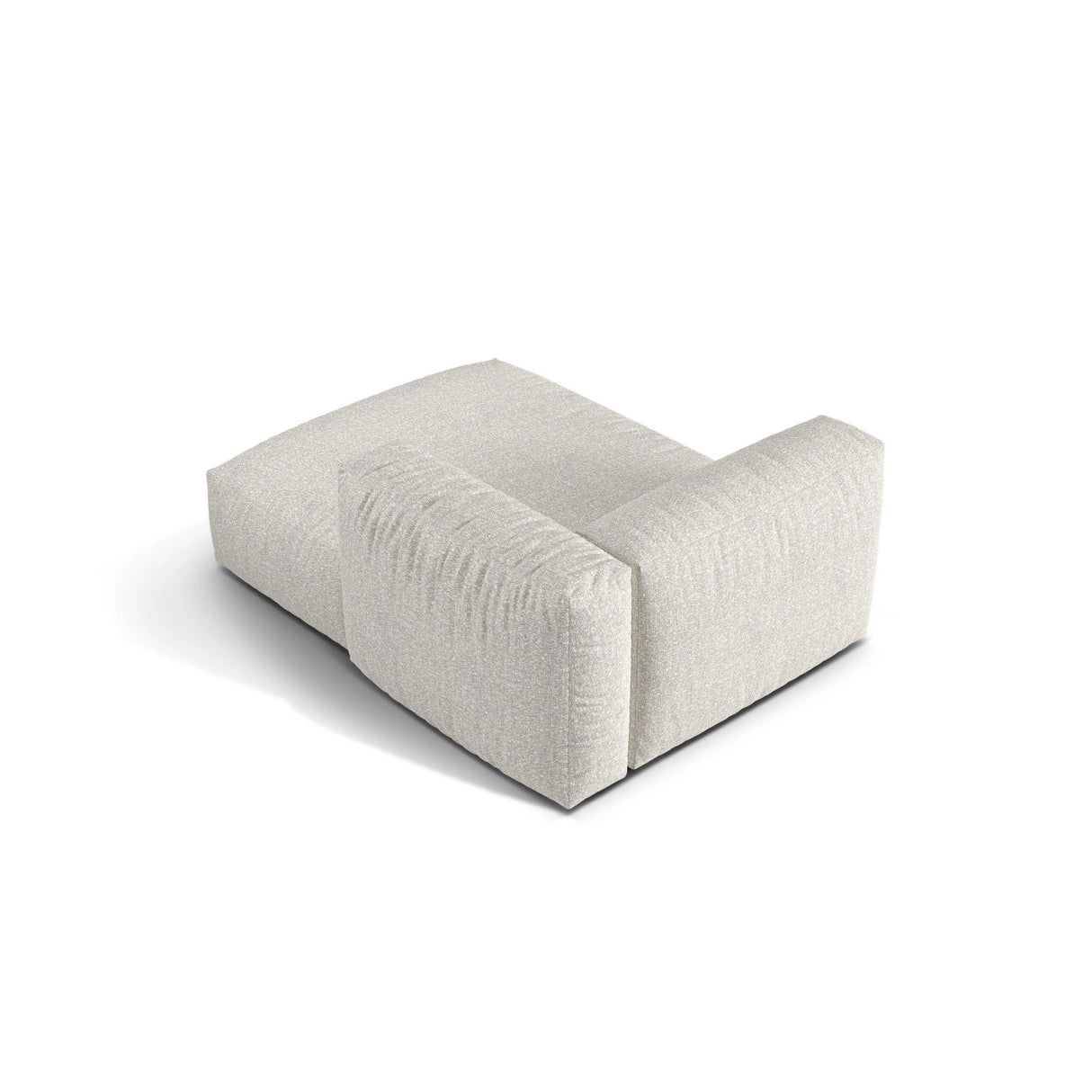 Martina Modulares Sofa Sitzelement, Rechte Seite, aus Boucle in Grau Beige meliert (Monet Pearl), 176x120 cm von Micadoni – Bild 4