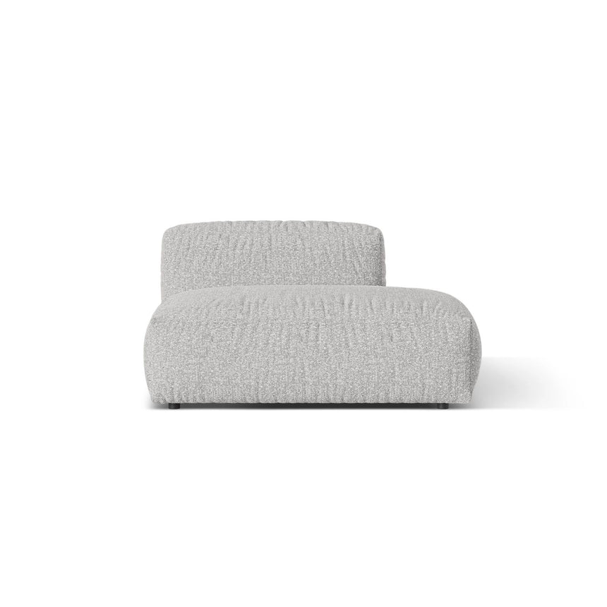 Martina Modulares Sofa Sitzelement, Rechte Seite, aus Boucle in Silber (Monet Silver), 133x106 cm
von Micadoni – Bild 1
