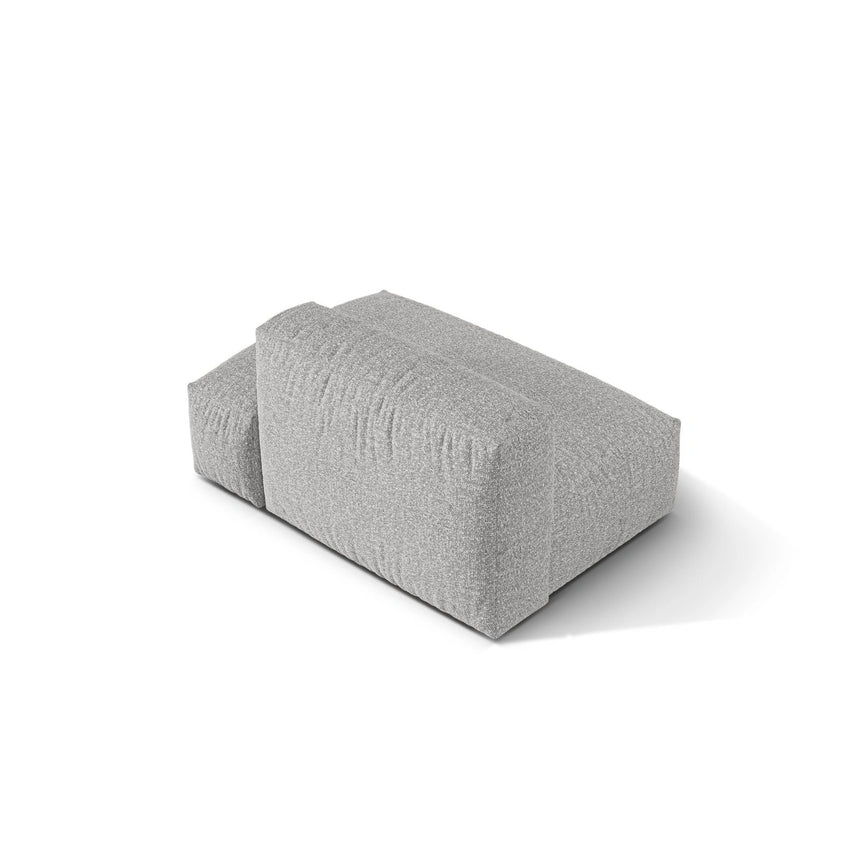 Martina Modulares Sofa Sitzelement, Rechte Seite, aus Boucle in Silber (Monet Silver), 133x106 cm
von Micadoni – Bild 4