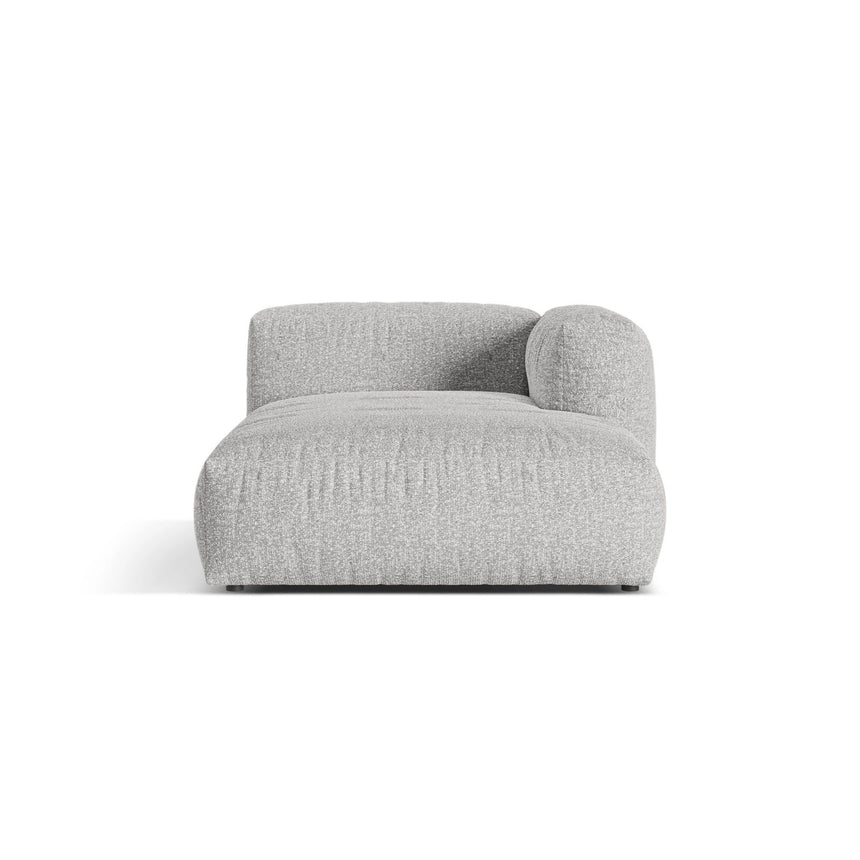 Martina Modulares Sofa Sitzelement, Rechte Seite, aus Boucle in Silber (Monet Silver), 176x120 cm von Micadoni – Bild 1