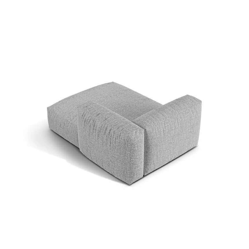 Martina Modulares Sofa Sitzelement, Rechte Seite, aus Boucle in Silber (Monet Silver), 176x120 cm von Micadoni – Bild 4