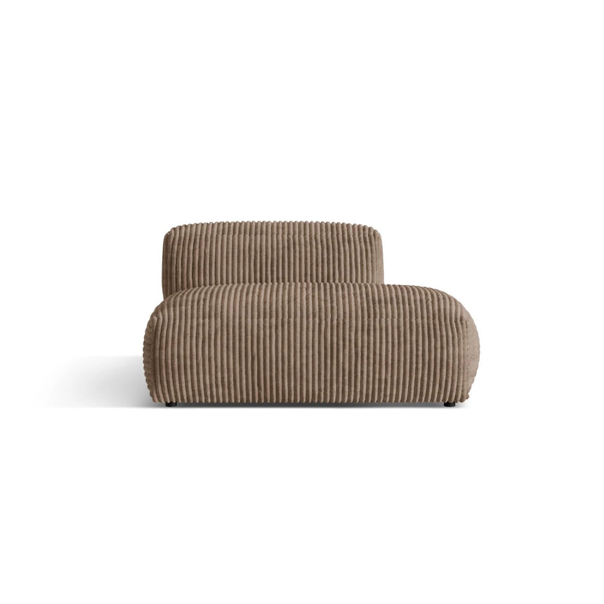 Martina Modulares Sofa Sitzelement, Rechte Seite, aus Cord in Acorn (Tilia 17), 133x106 cm
von Micadoni – Bild 1