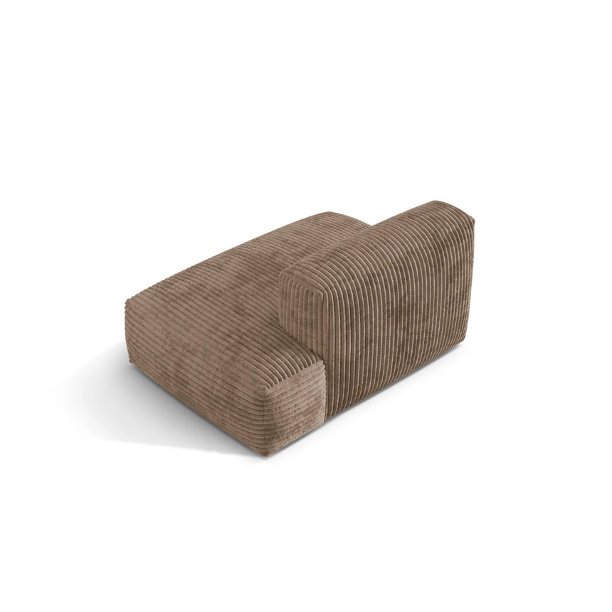 Martina Modulares Sofa Sitzelement, Rechte Seite, aus Cord in Acorn (Tilia 17), 133x106 cm
von Micadoni – Bild 4
