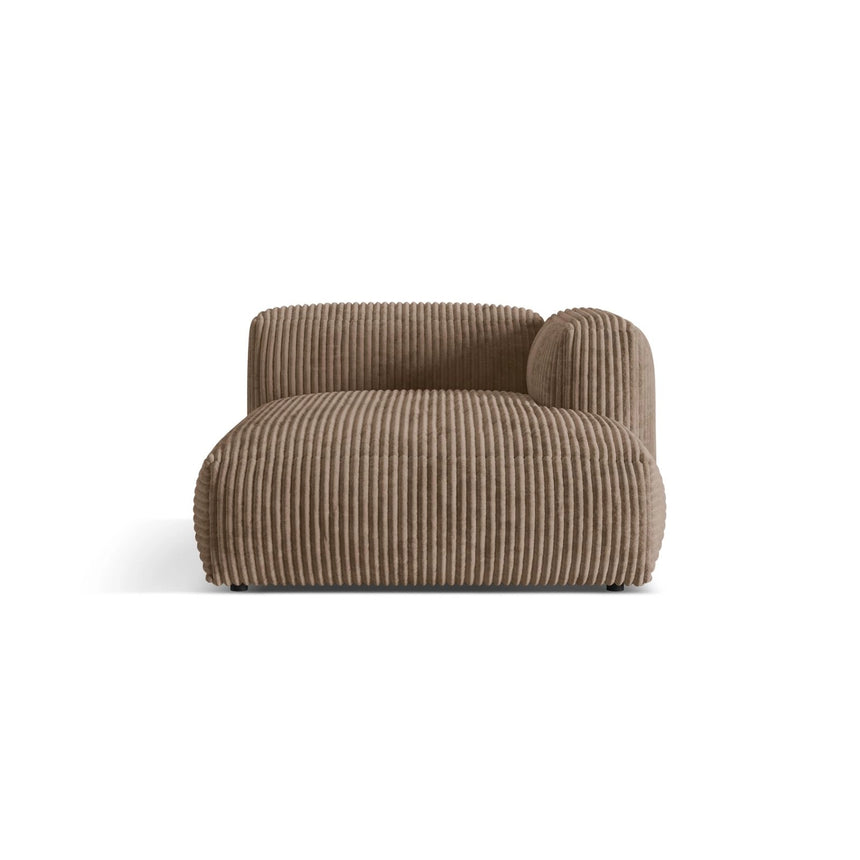 Martina Modulares Sofa Sitzelement, Rechte Seite, aus Cord in Acorn (Tilia 17), 176x120 cm von Micadoni – Bild 1
