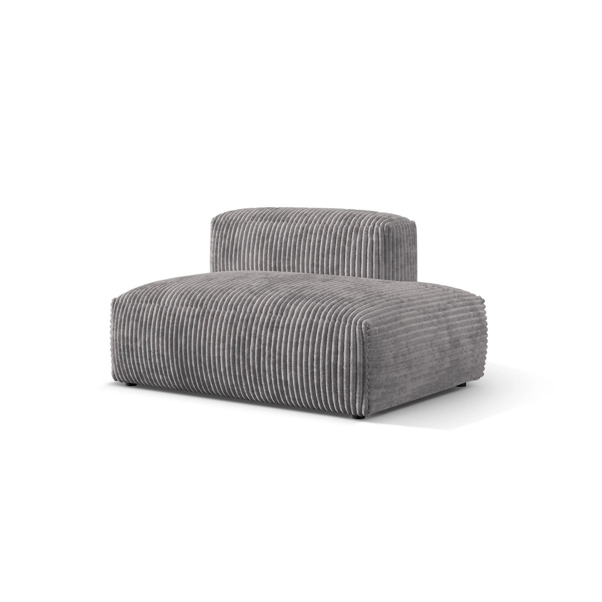 Martina Modulares Sofa Sitzelement, Rechte Seite, aus Cord in Hellgrau (Tilia 86), 133x106 cm
von Micadoni – Bild 3