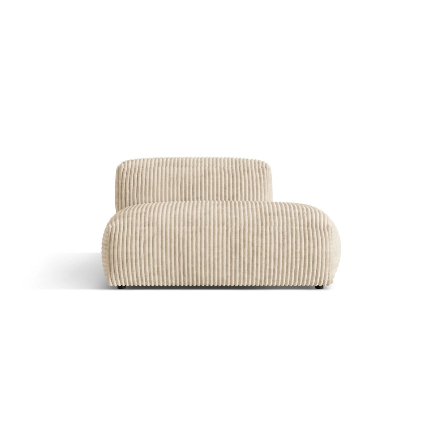Martina Modulares Sofa Sitzelement, Rechte Seite, aus Cord in Leichtes Beige (Tilia 03), 133x106 cm
von Micadoni – Bild 1