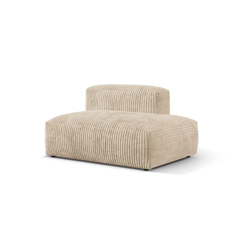 Martina Modulares Sofa Sitzelement, Rechte Seite, aus Cord in Leichtes Beige (Tilia 03), 133x106 cm
von Micadoni – Bild 3