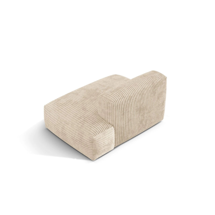 Martina Modulares Sofa Sitzelement, Rechte Seite, aus Cord in Leichtes Beige (Tilia 03), 133x106 cm
von Micadoni – Bild 4