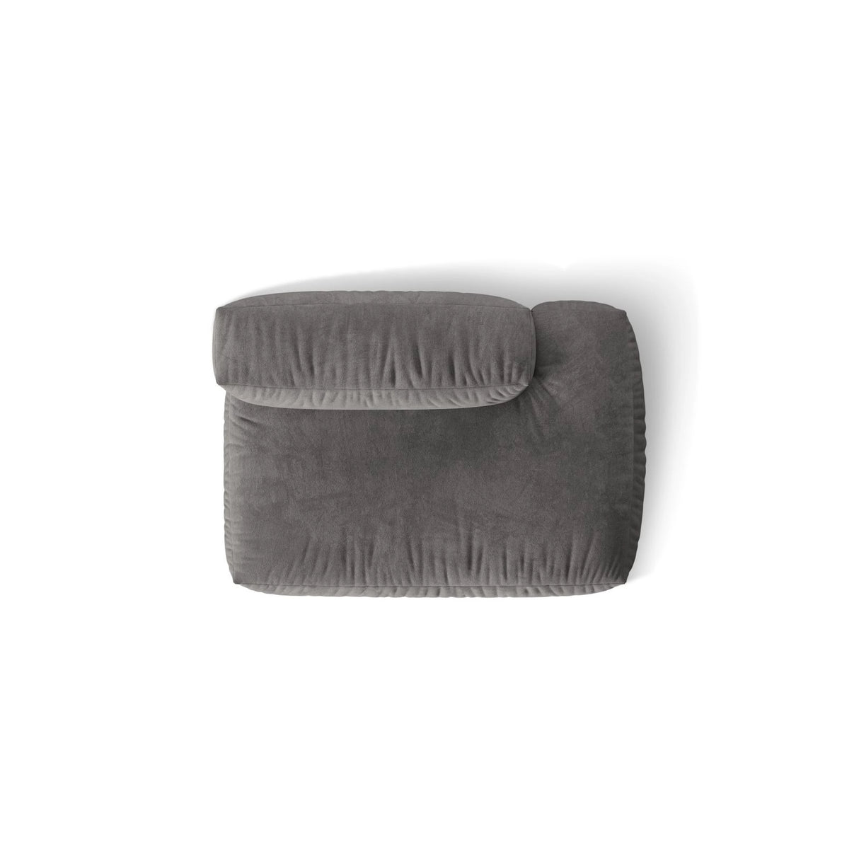 Martina Modulares Sofa Sitzelement, Rechte Seite, aus Samt in Grau (Vogue 15), 133x106 cm
von Micadoni – Bild 5